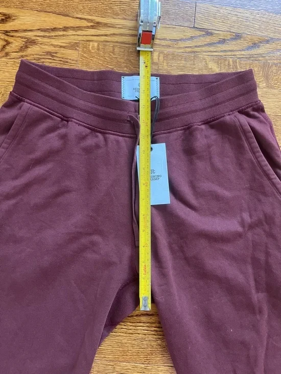 NWT Reigning Champ Men's Joggers Sweatpants Burgundy Sport Pants Large - Picture 15 of 15